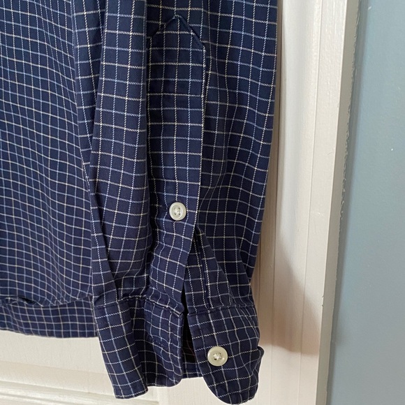 Ralph Lauren Men's Dark Blue Plaid Shirt - Picture 4 of 5